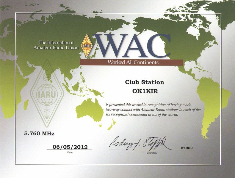 WAC 5760 MHz CW